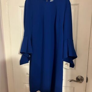 Calvin Klein Royal Blue Long Sleeve Dress